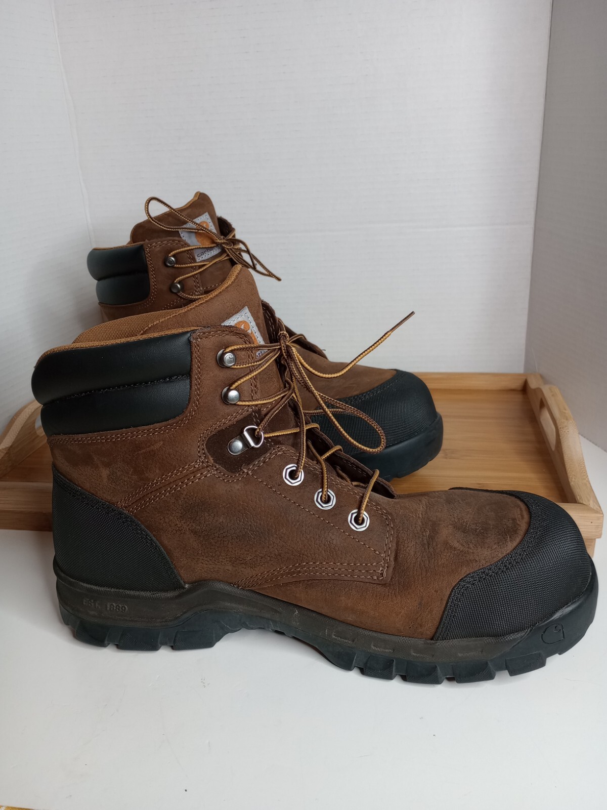 Carhartt Men’s US 13M 6″ Rugged Flex WP Comp Toe Work Boot Dk Brown CMF6380