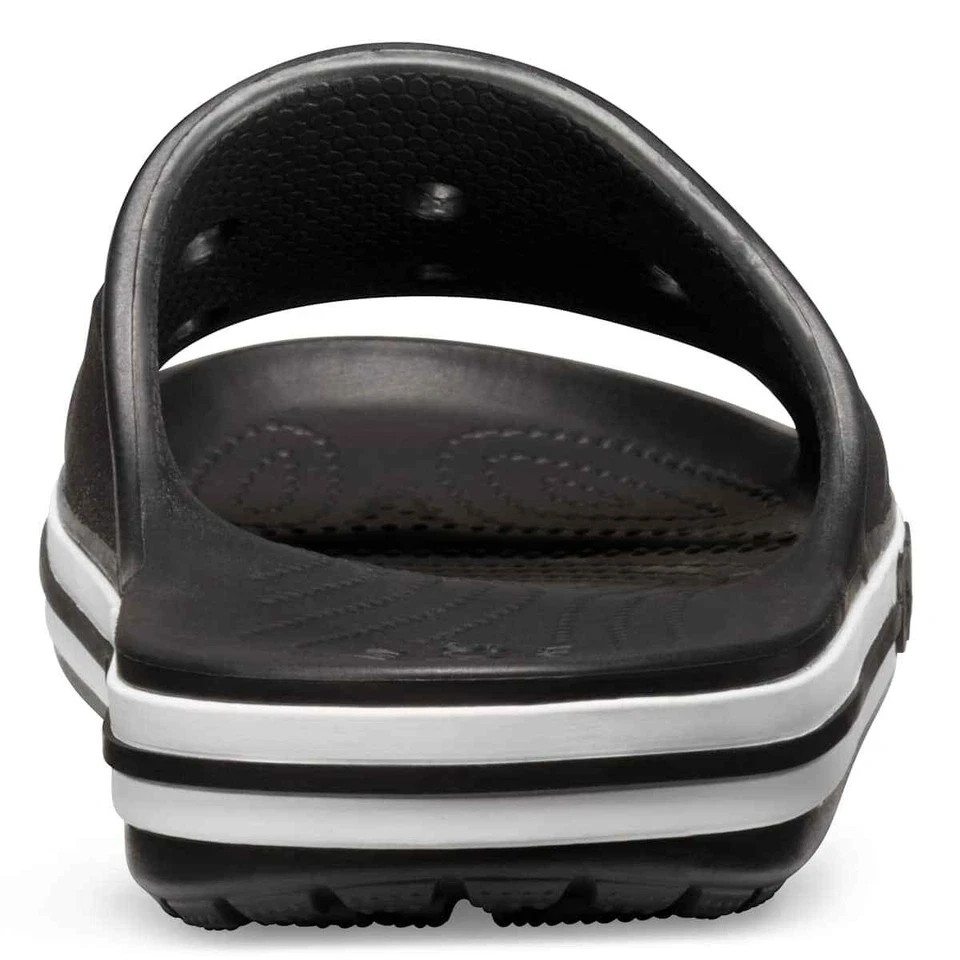 Crocs Adult Bayaband Slide Sandals Black/White Women’s 6 NWT