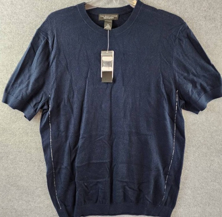 The Men’s Store at Bloomingdale’s Cashmere Blend Sweater Tee M True Navy S/S