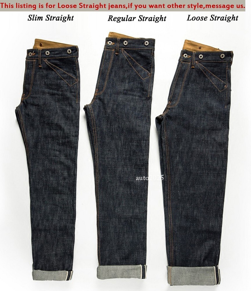 Red Tornado Vintage 16.5oz Men Jeans Shrink To Fit Denim Selvage Button Fly