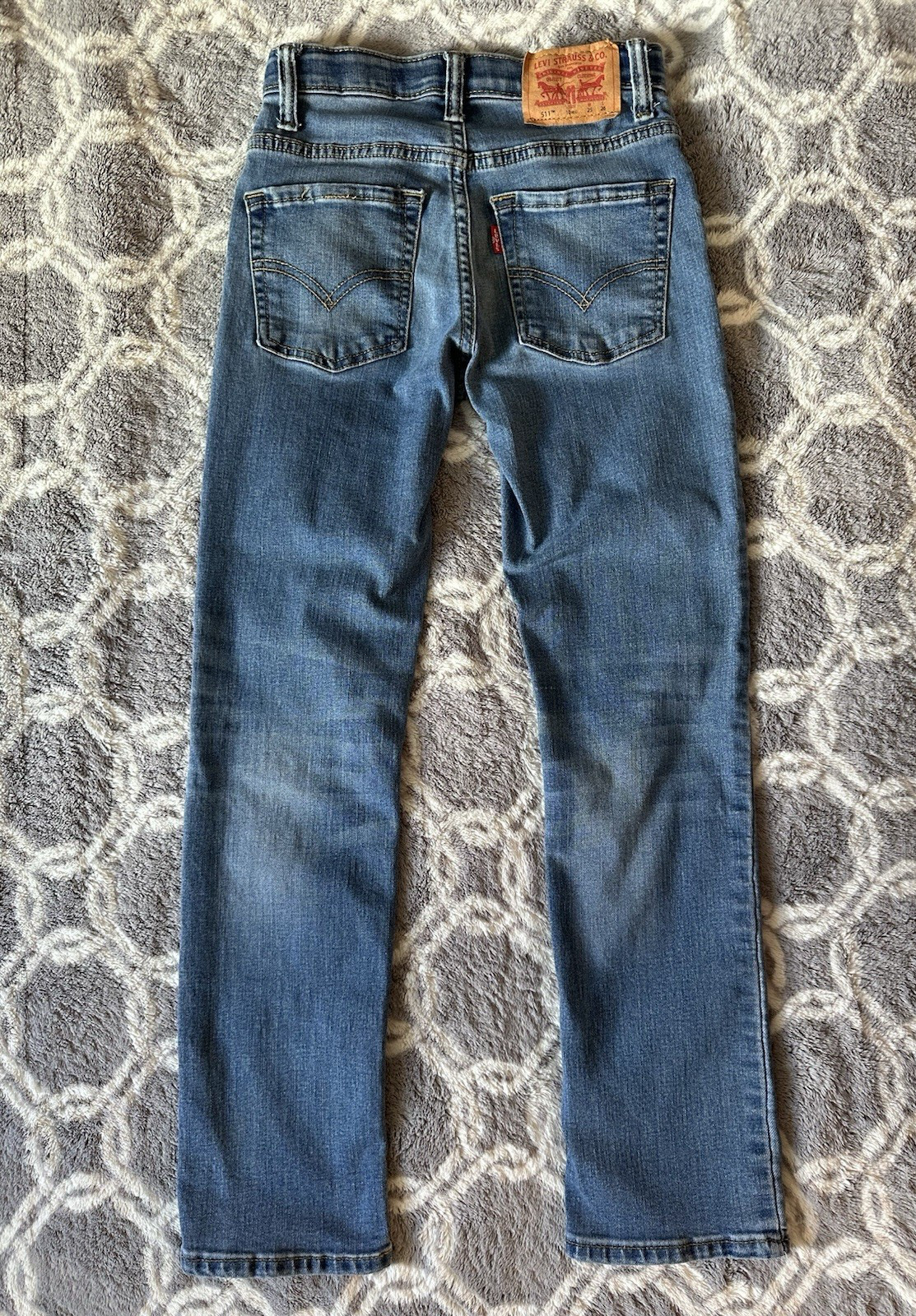 Levi’s 511 Boys Stretch Jeans Size 10 Reg 25×26 Adjustable Waist Blue