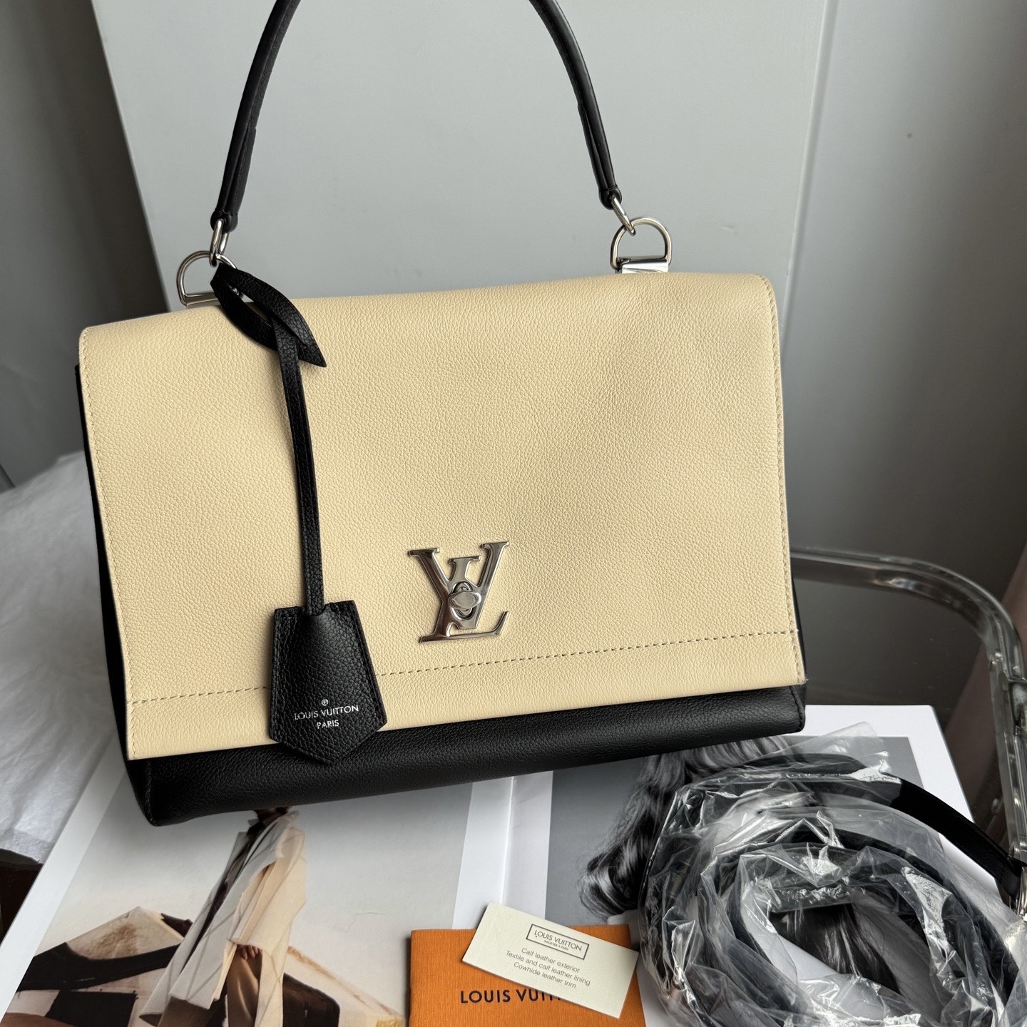 Louis Vuitton Pre-Owned Authentic Satchel Colorblock Silver