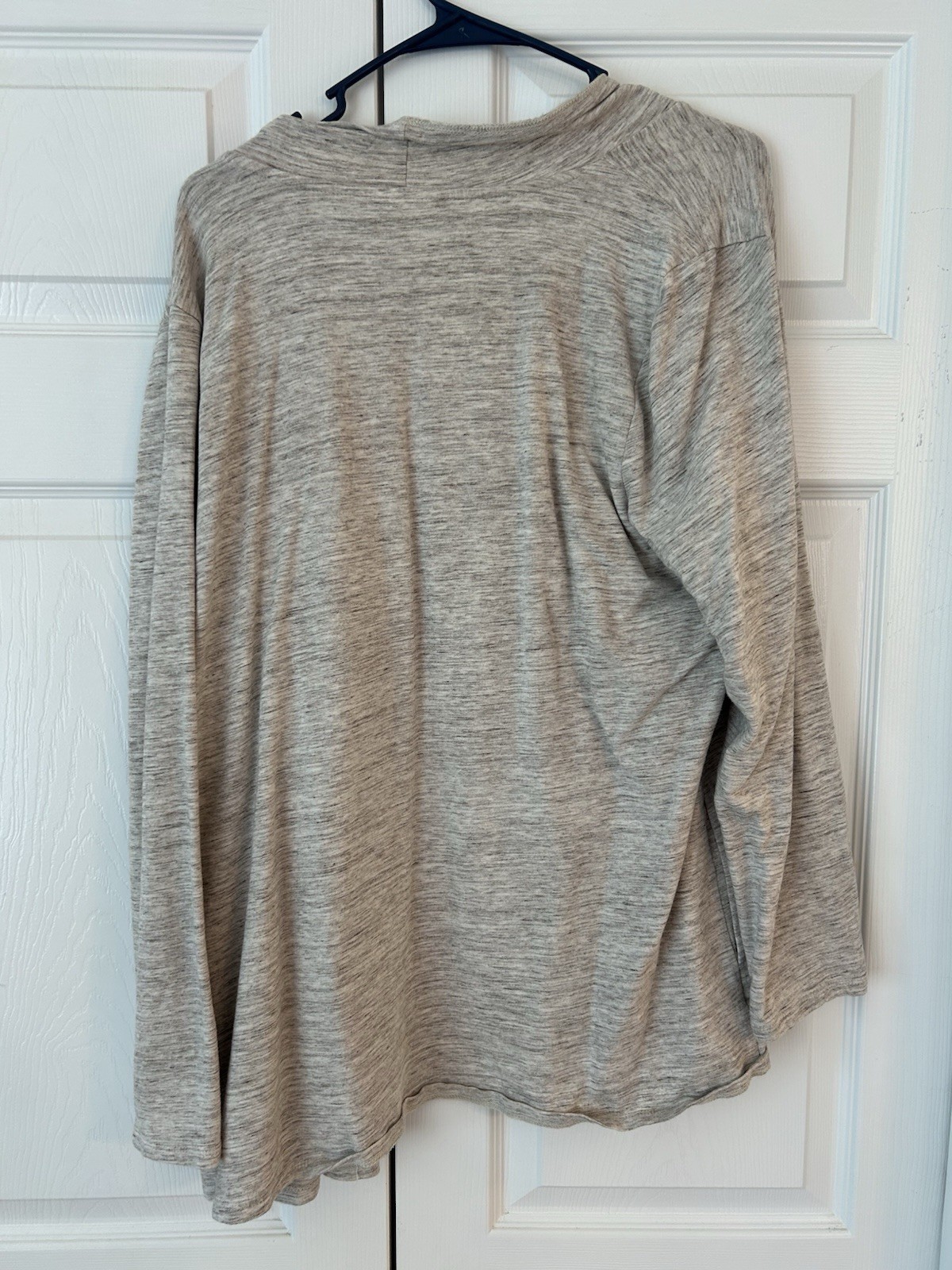 NWOT J.Jill Purejill Women’s Beige Wrap Button Pima Tunic Blouse Shirt Size XL