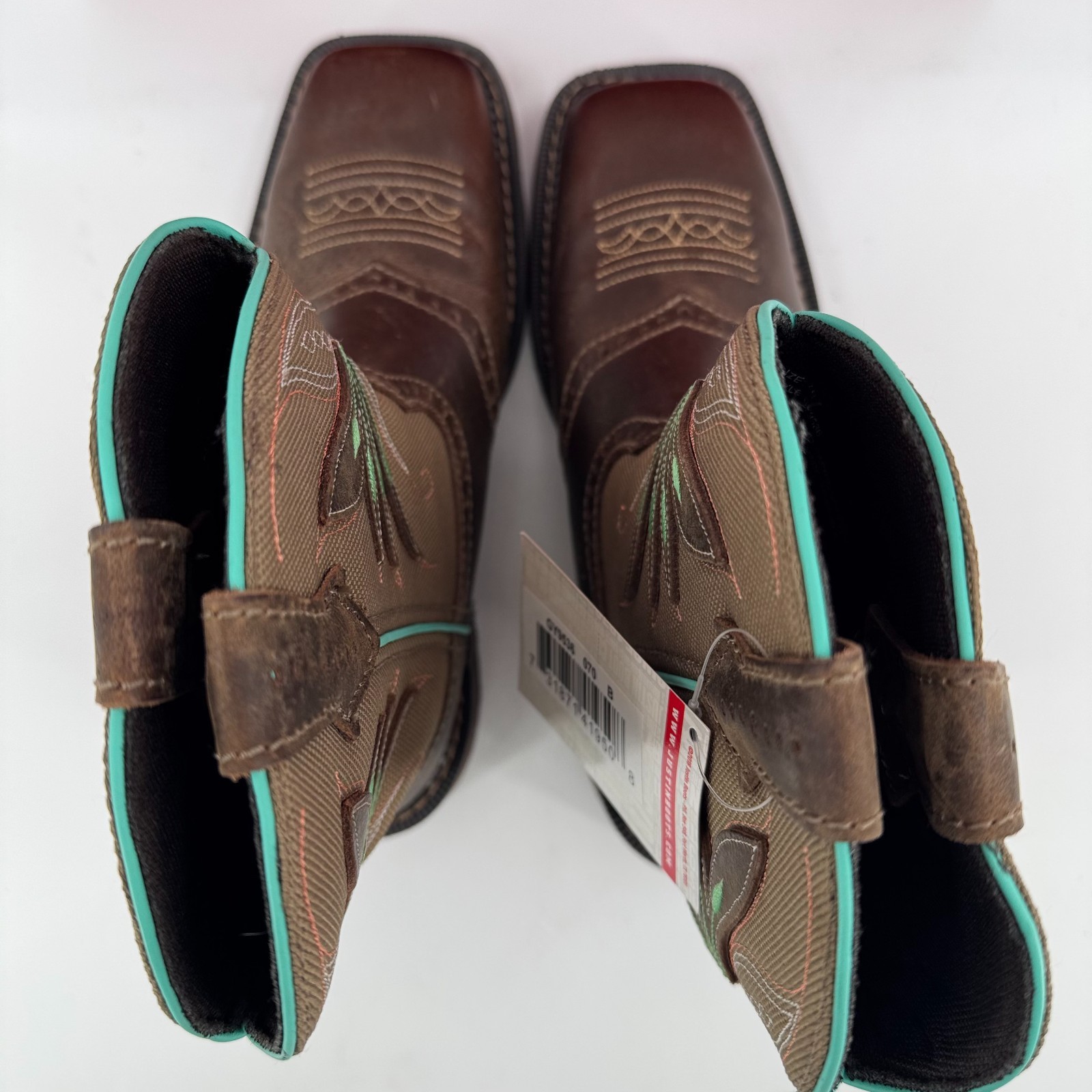 NEW Justin Nettie 8″ Cowgirl Boots WOMENS Brown Leather Square Toe Western 7