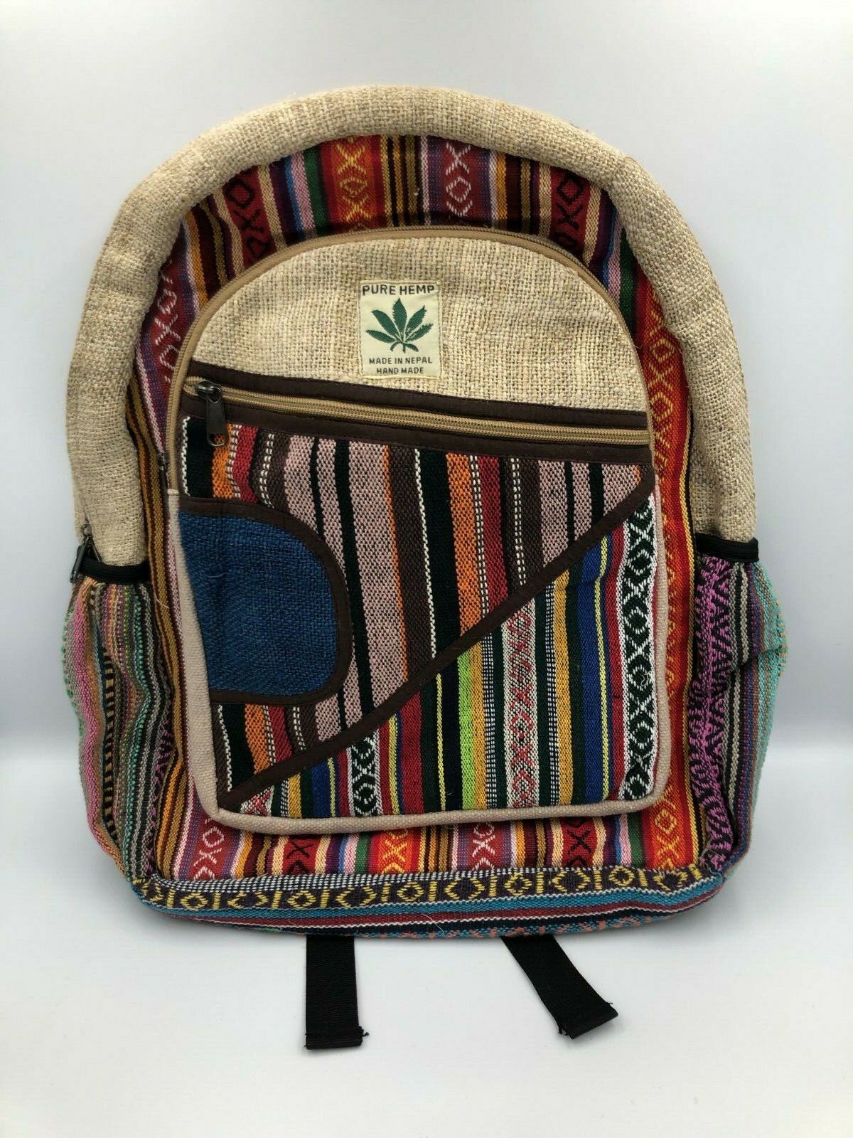 Himalayan Group Multi Pocket Pure Hemp Laptop Backpack NWT USA SELLER