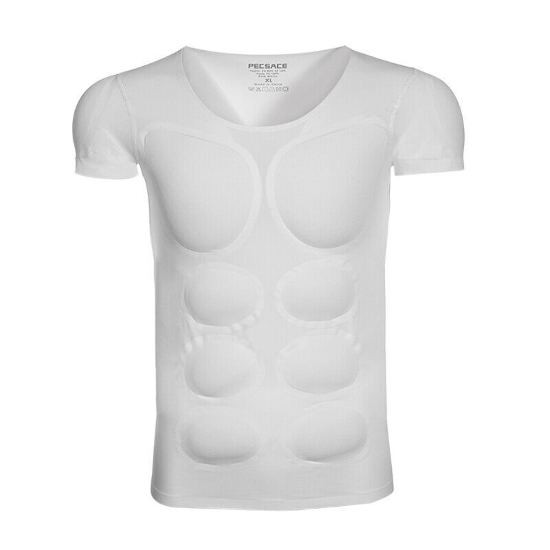 Men’s Invisible Pads Shaper Fake Muscle Chest Tops Protection Sponge Enhancers