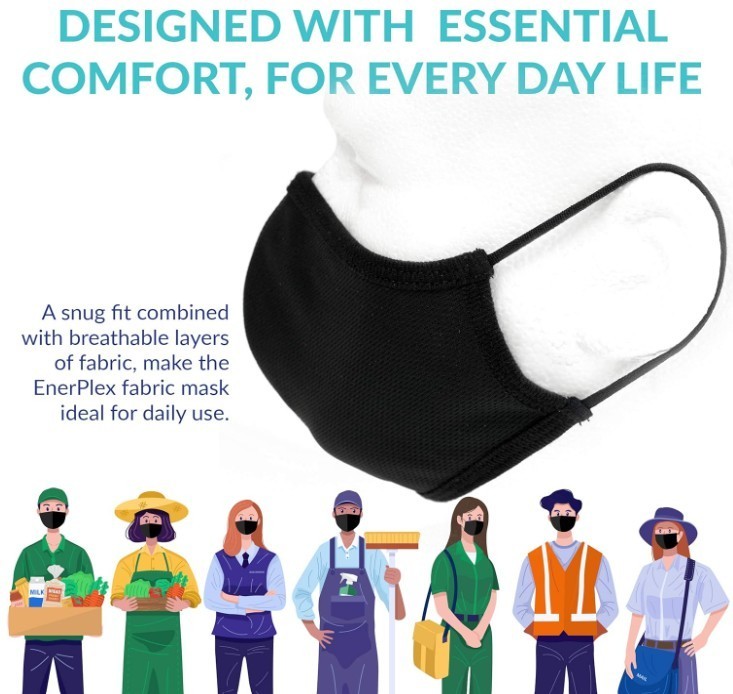 EnerPlex Comfort Reusable Face Masks (3-Pack) S, M, L, XL