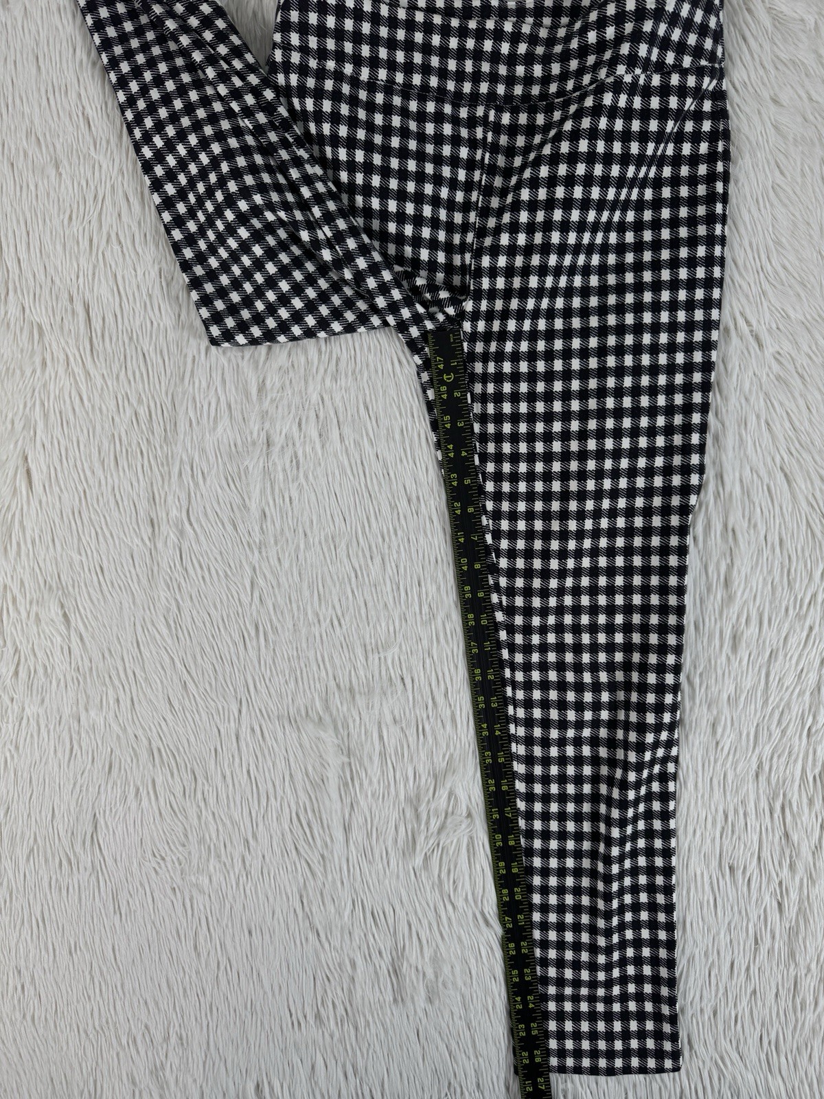 Chico’s Black White Checkered High-Rise Skinny Ankle Pants Women’s Size 00 US 2