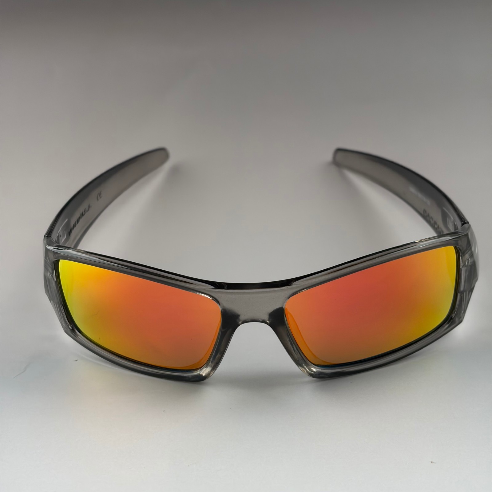 Oakley Gascan CRYSTAL BLACK/Red Ruby Iridium Polarized Sunglasses +Box