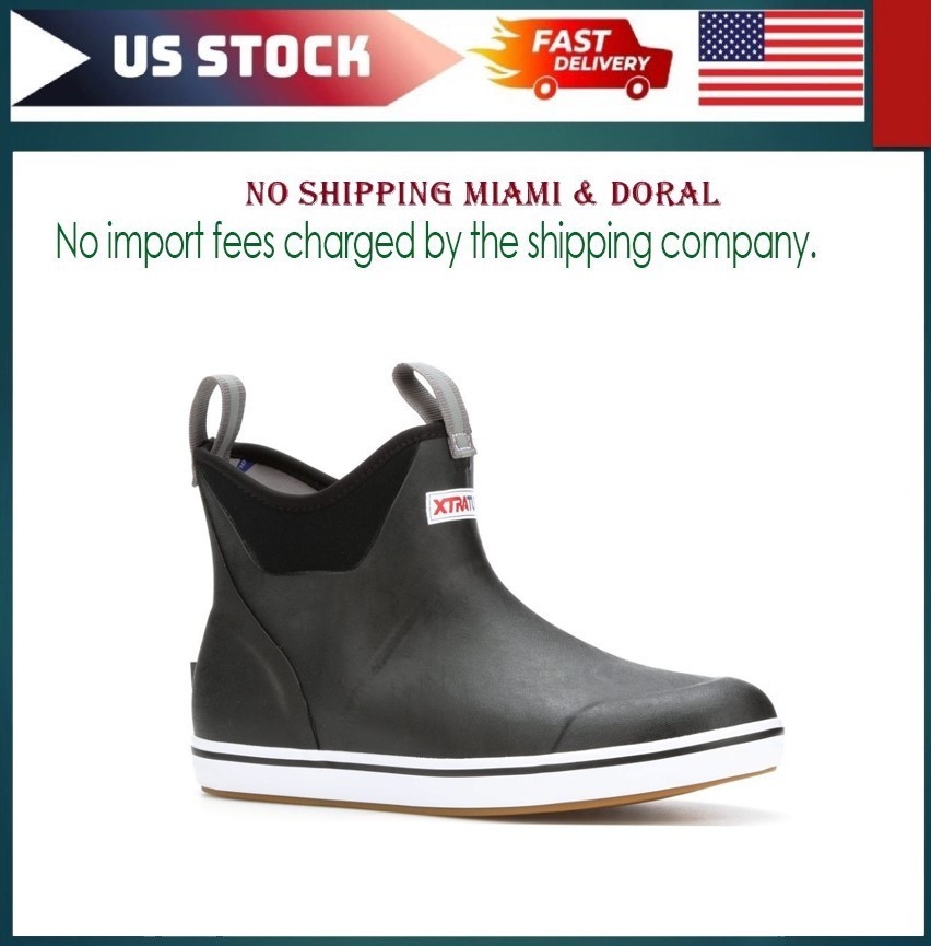 Xtratuf Men’s 6” Ankle Waterproof Deck Boots Black