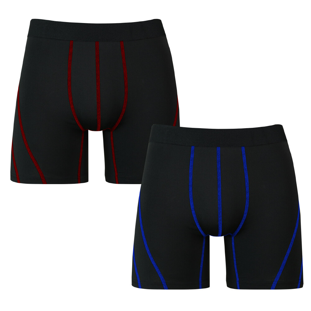 5PCS Anti-Chafing Mens Boxer Briefs Shorts Long Legs Underpants Trunks Underwear
