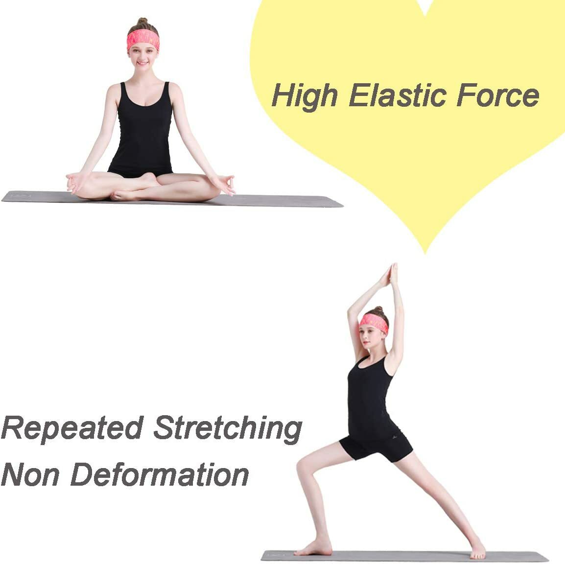 Workout Headbands for Women Men Sweatband Yoga Wide Headband Sports Sweat Bands
