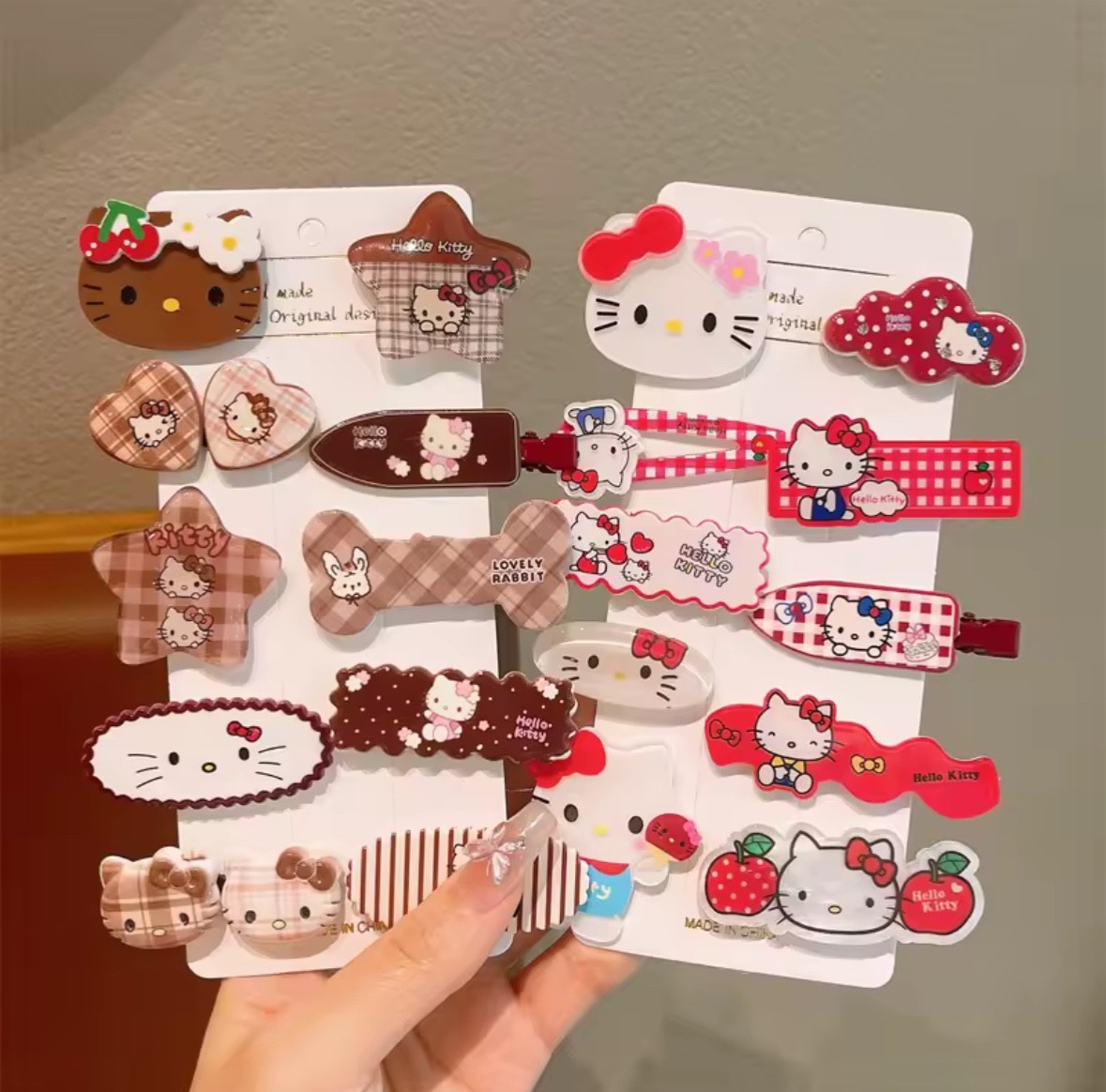 Kawaii Hello Kitty Hair Clips For All Hair Types Anime Cute Hair Stylers Gift