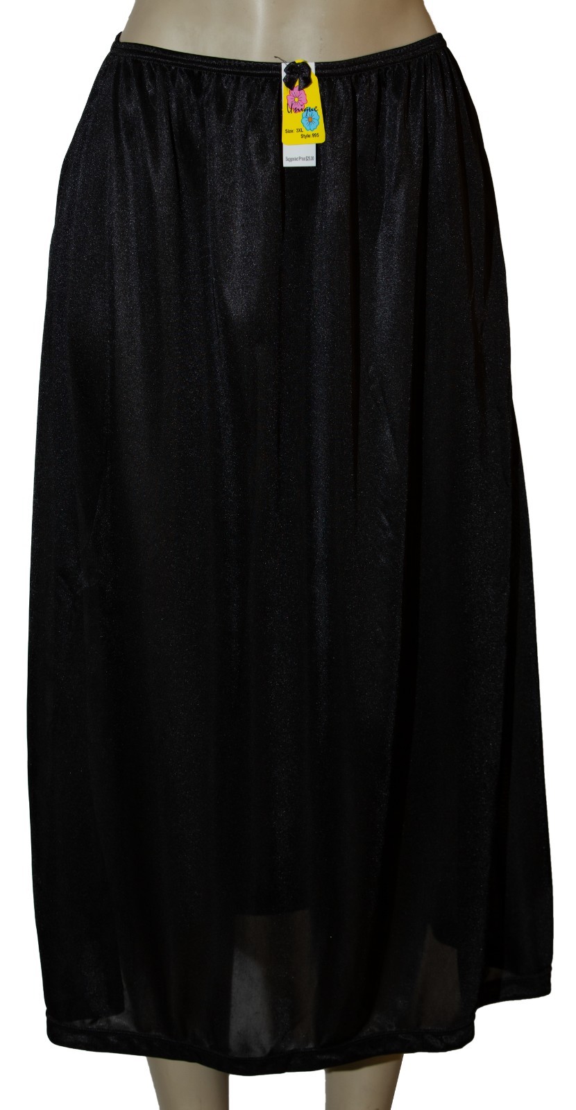 31″ Length Women Plain Long Half Slip Ladies 100% Polyester S M L XL 2X 3X 995