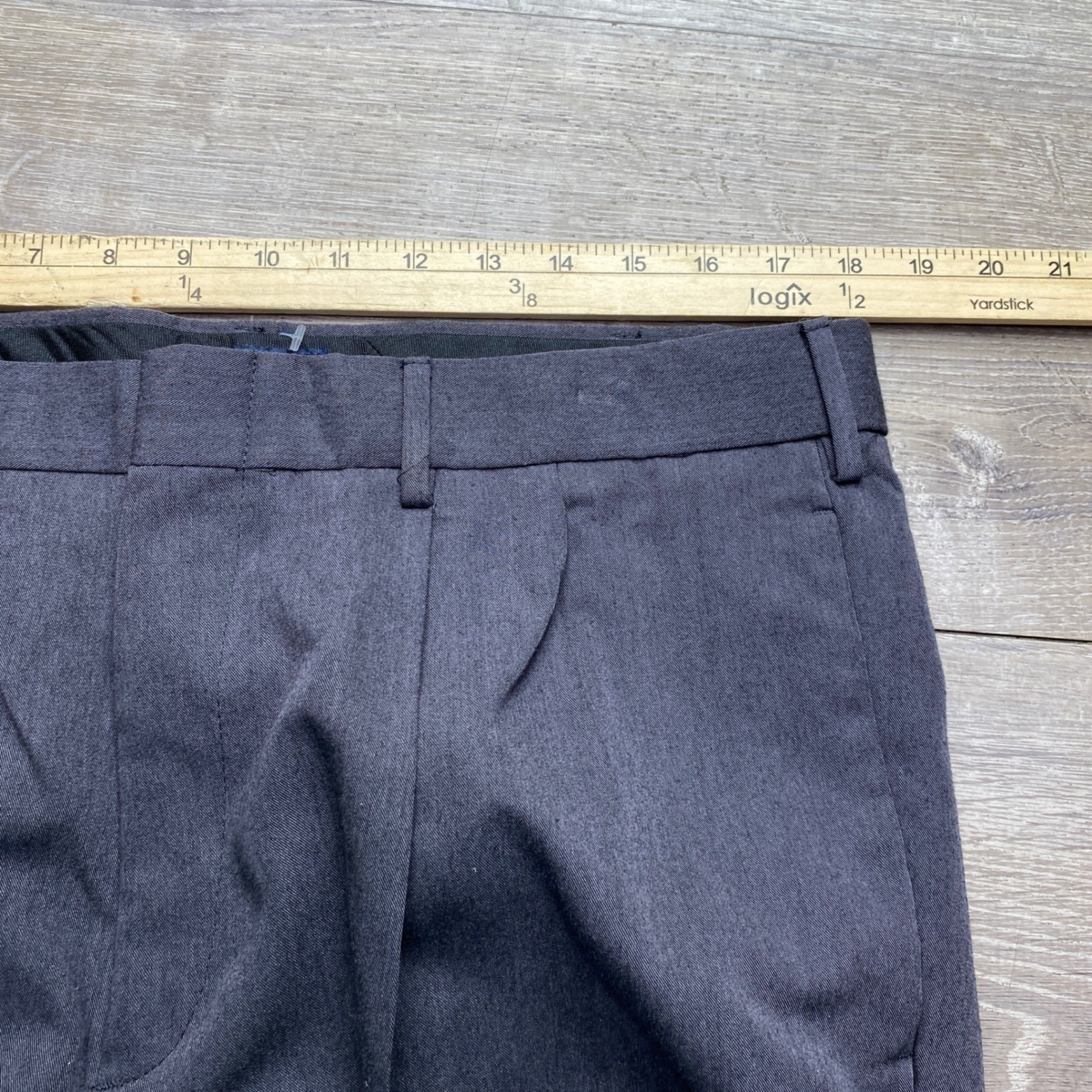 Dockers Mens 36×30 Relaxed Fit Pleated Cuffed Gabardine Pants Grey NEW