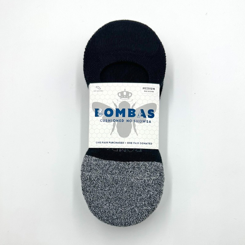 4 pairs Bombas Women’s Cushioned No Show Socks Everyday Size Med 8-10.5 black