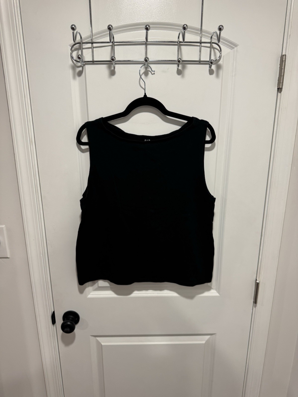 Black Gap Cap Sleeve Basic Tee, Size Xl