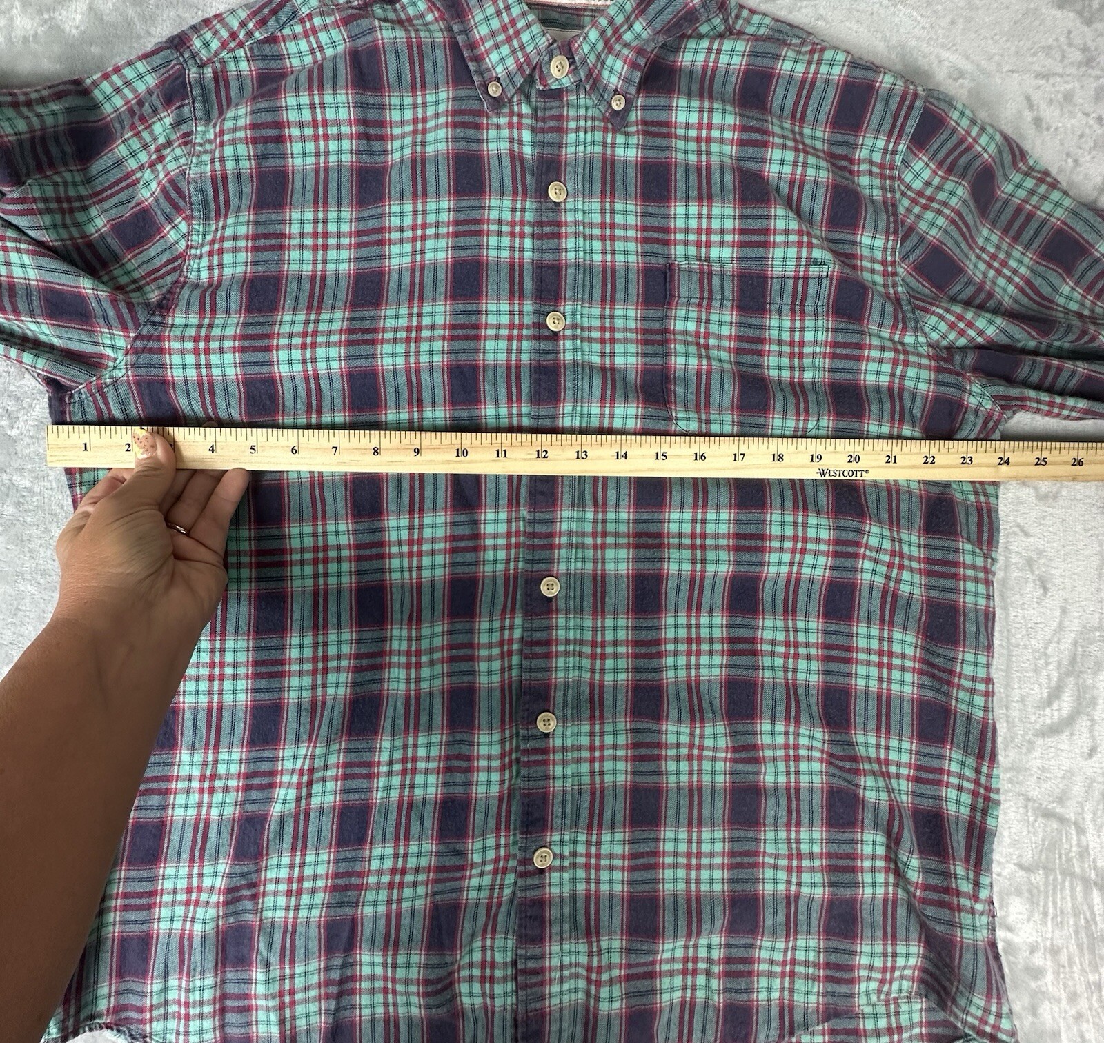 The Normal Brand Shirt Mens XL Long Sleeve Plaid Flannel Button Up Shirt Casual