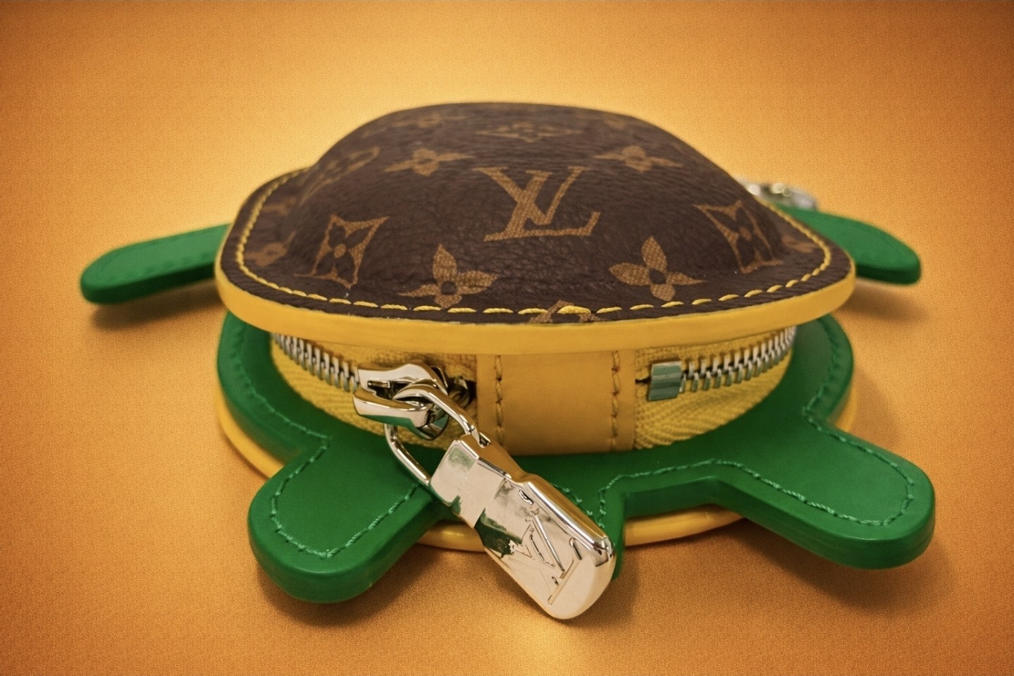 Louis Vuitton LV Monogram Green Turtle Mini Pouch Keychain Bag Charm