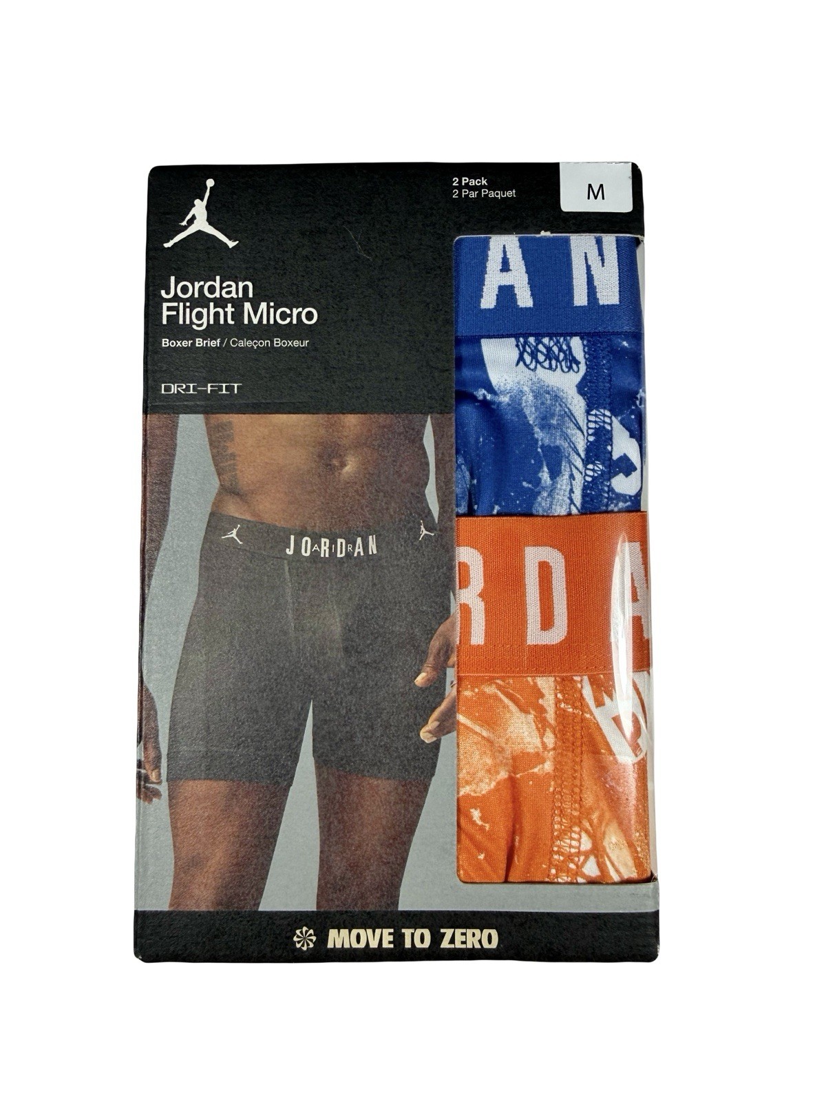 NWT. Jordan. 2 Pack. Flight Microfiber Boxer Brief. Sport Blue. MRSP. $38.00
