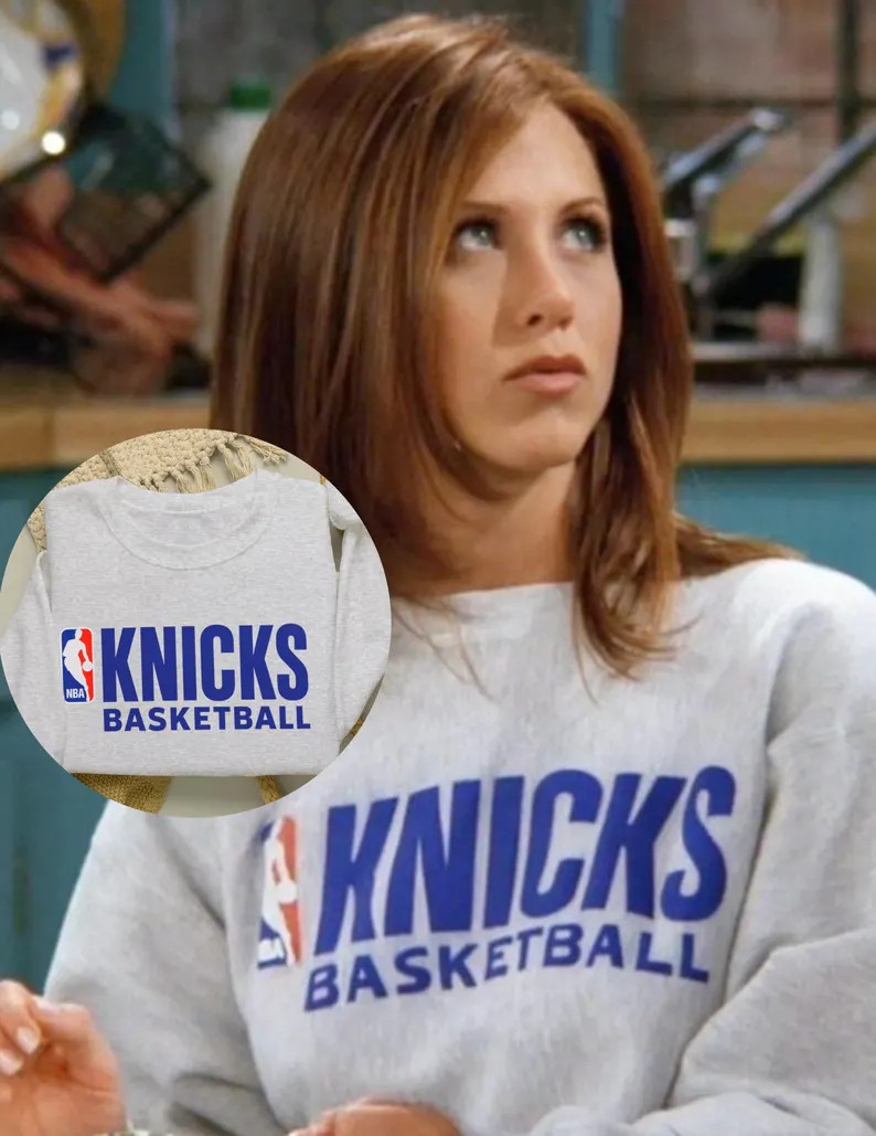 Rachel Green Knicks Shirt Vintage Basketball Pop Culture Tee