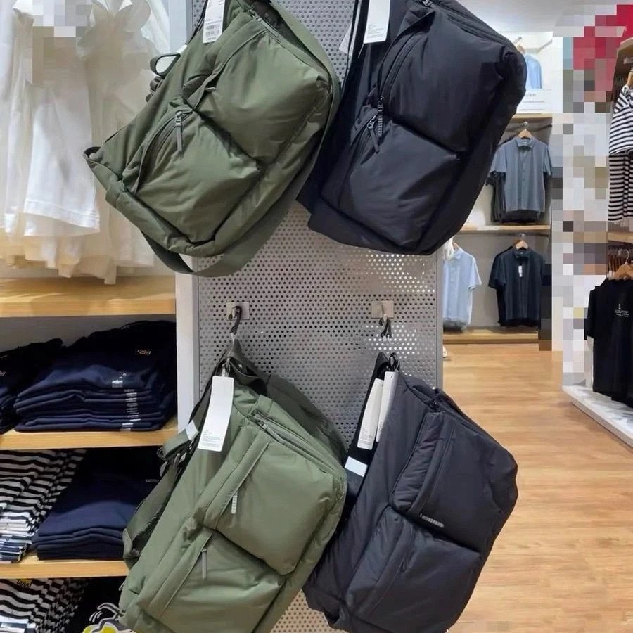 UNIQLO Fashion Casual Multi-pocket Messenger Bag Women Nylon Shoulder Bag Travel