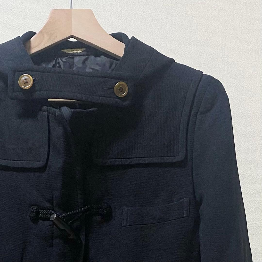 USED GARCONS HOMME PLUS 12SS POLYESTER SHRINK DUFFLE JACKET, BLACK GOOD