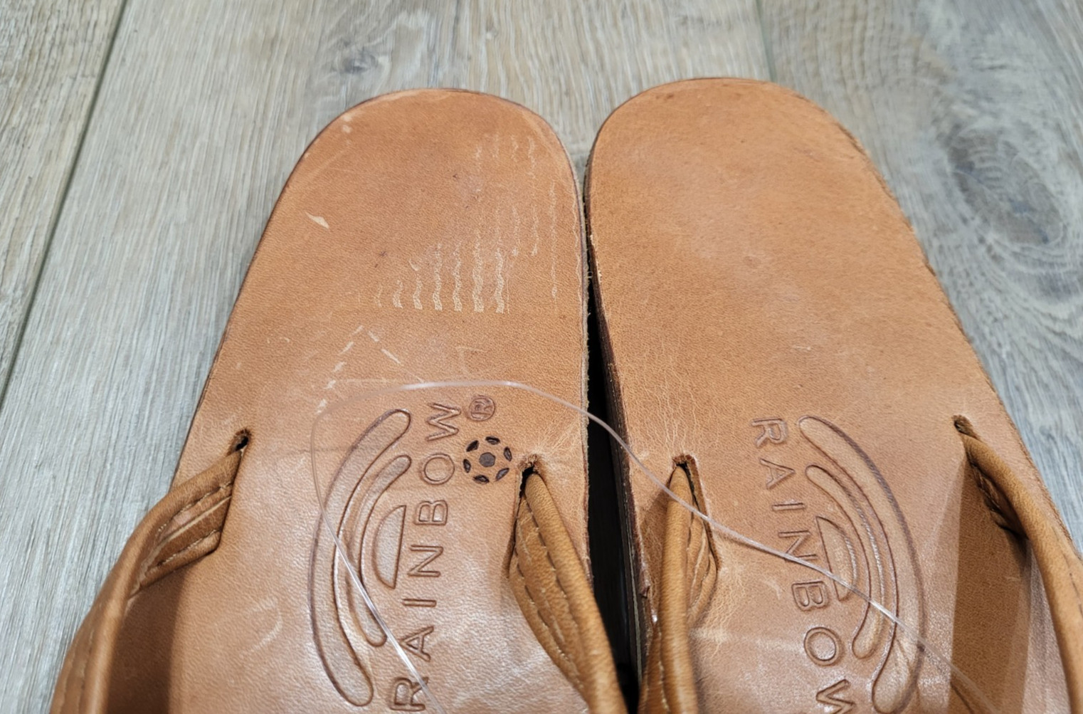 RAINBOW Thong Sandals Double Layer Redwood Womens XL 8.5-9.5 302ALLN Leather $74