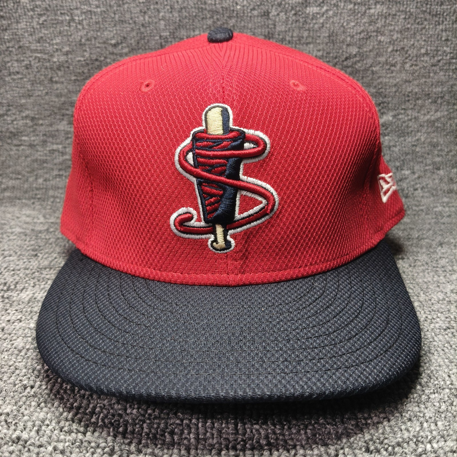 New Era Minor League Baseball 59FIFTY Fitted Red Black Hat 7 1 2