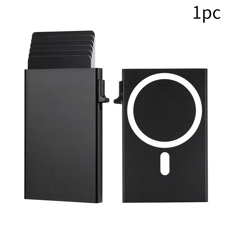 Magnetic RFID Blocking Wallet Pop Up Card Holder Aluminum Slim Wallet for Men