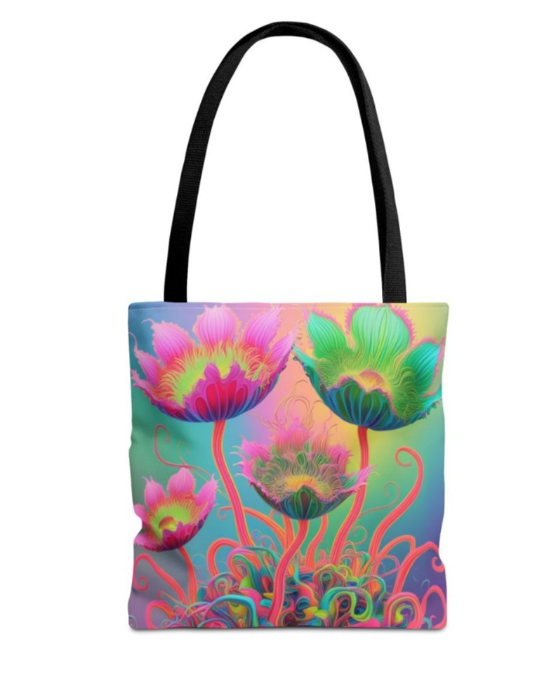 Tote Bag AOP Neon Flower