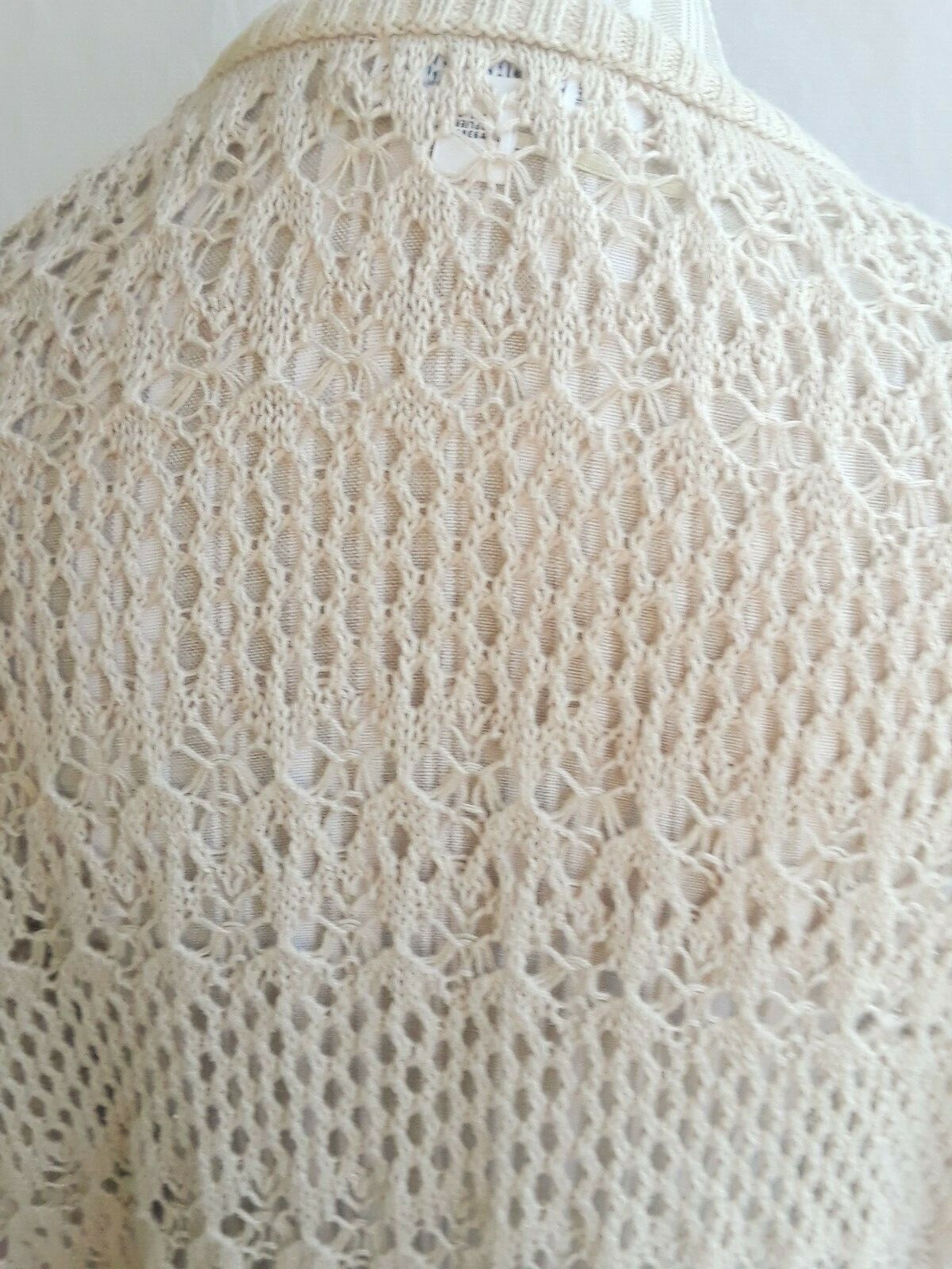 St John’s Bay Women 1XL short sleeve beige beautiful knit tunic TA1-7