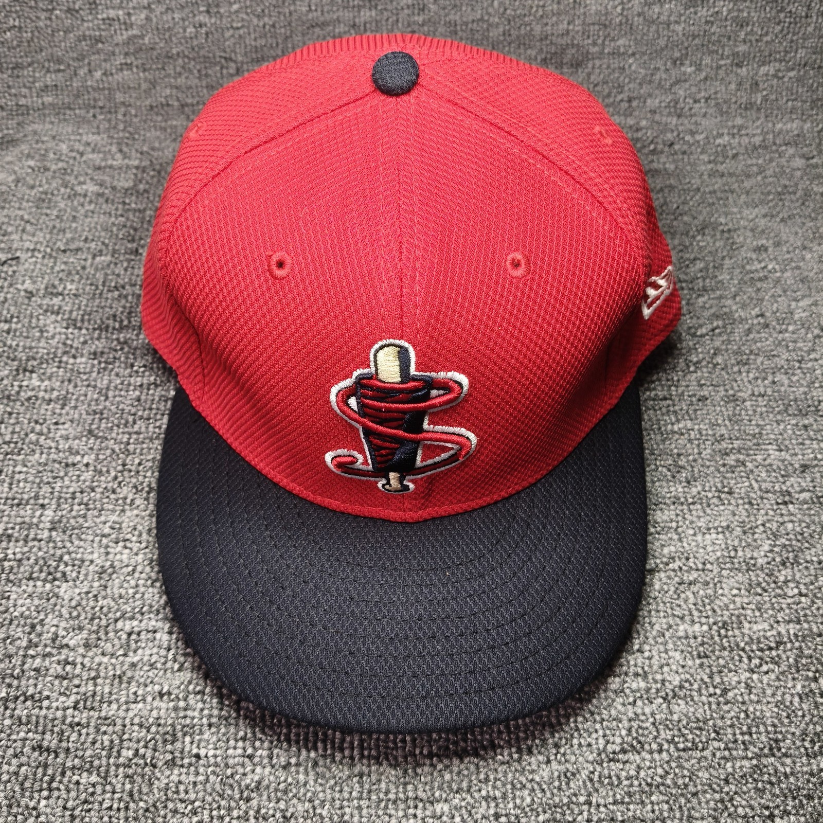 New Era Minor League Baseball 59FIFTY Fitted Red Black Hat 7 1 2
