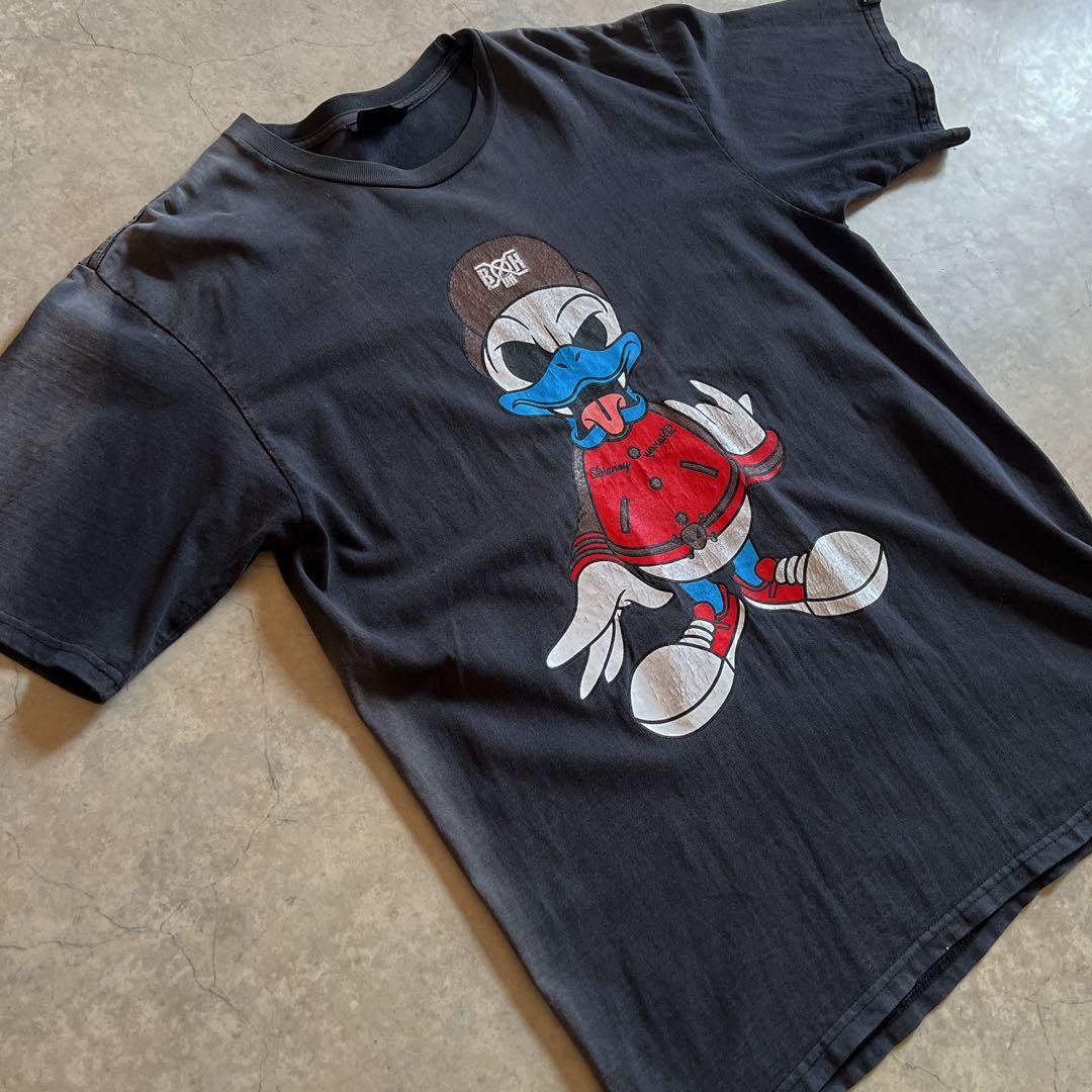 BOUNTY HUNTER Disney Donald Duck T-Shirt Black XL BxH Tokyo Streetwear Rare VTG