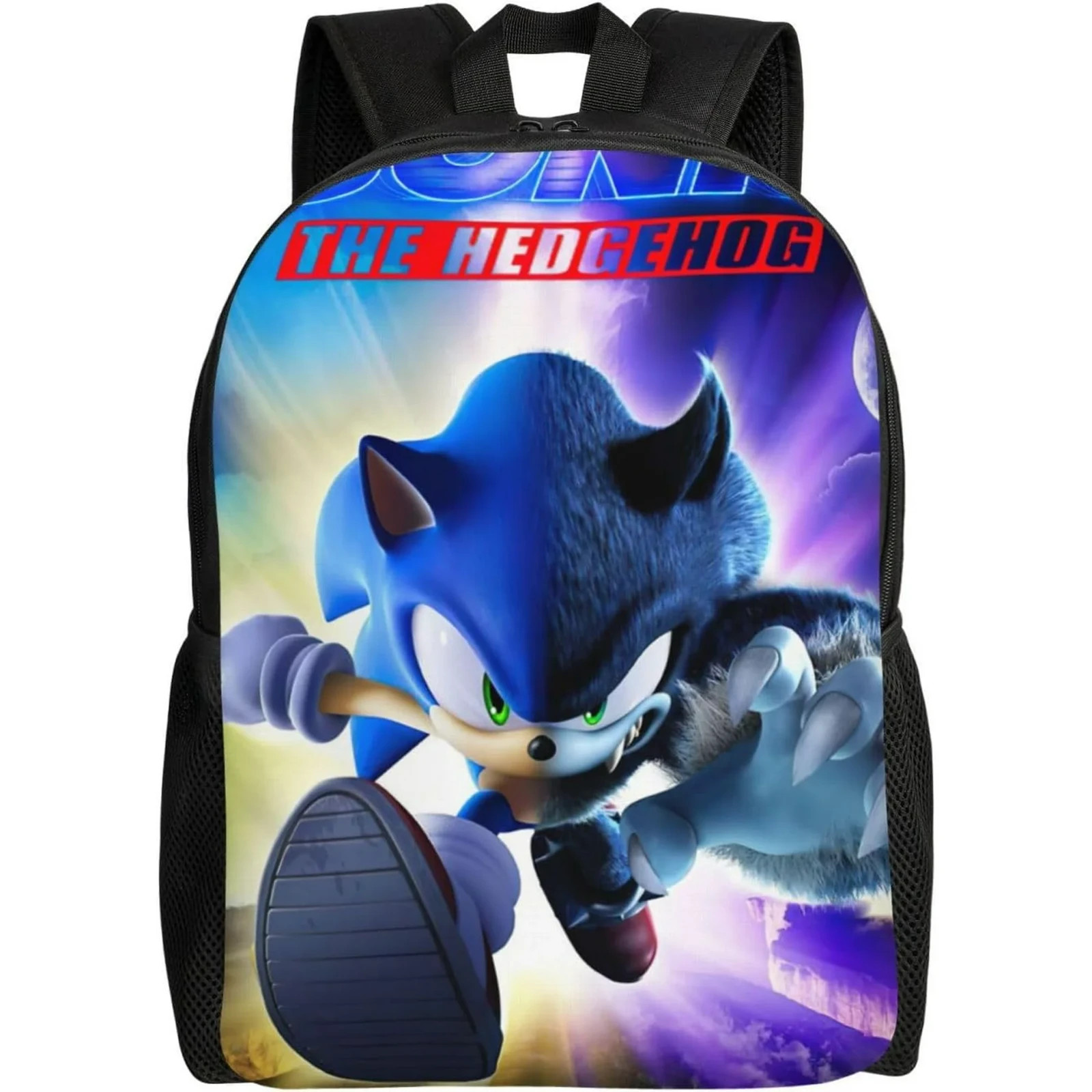 Sonic the Hedgehog 16″ Large School Backpack Kids school bag cute cartoon bag