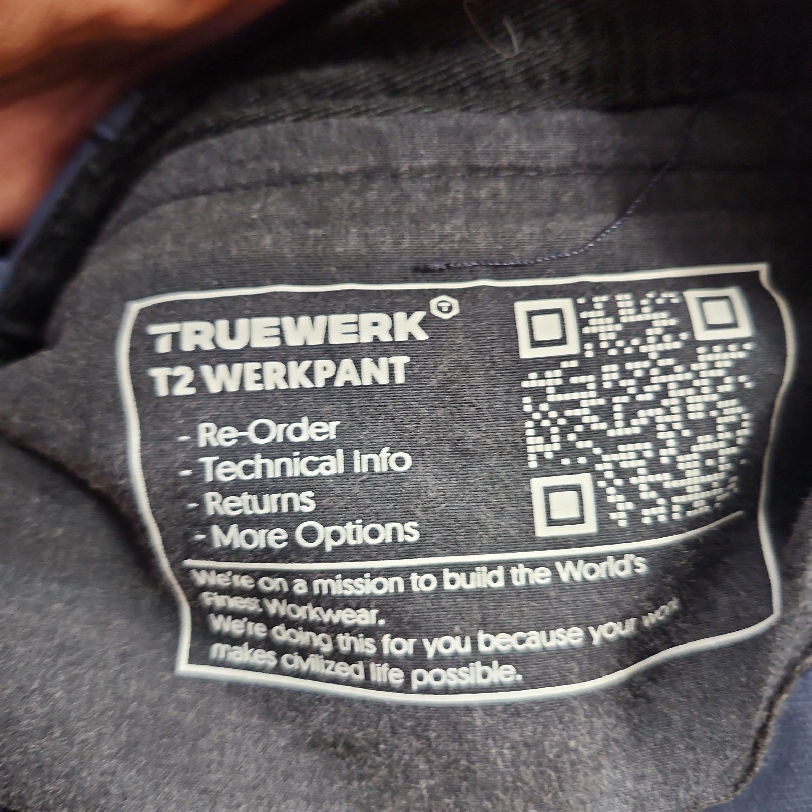 Truewerk T2 Werkpant Men’s 34x36Blue Technical Work Utility Cargo Pants