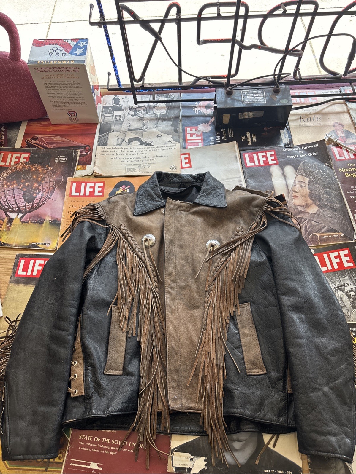 VTG Unik Leather Fringe Jacket