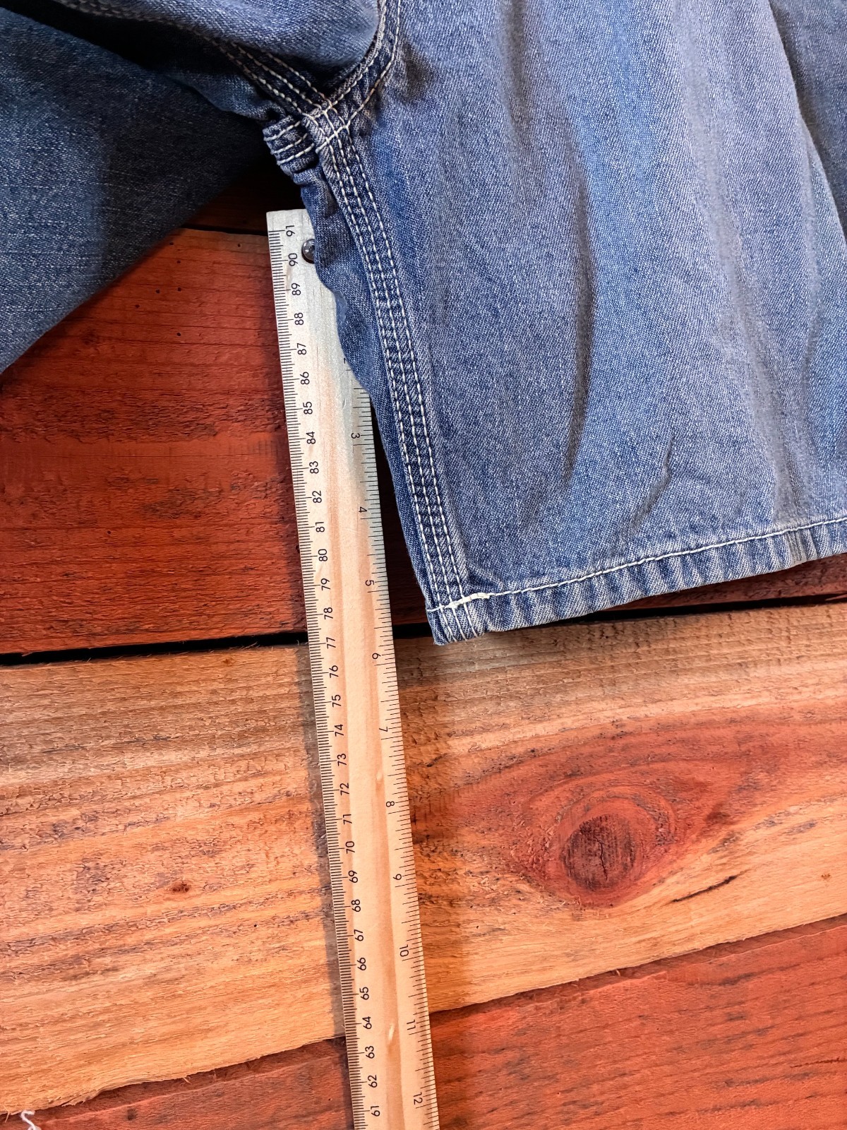 Vintage Express Bleus Denim Overall Shorts Carpenter Shortalls Made In Hong Kong