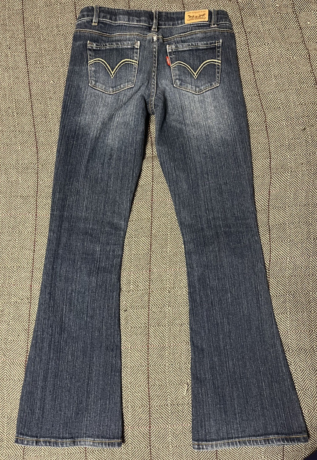 Levi’s Girls Comfortable Stretch Denim Skinny Flare Blue Jeans Size 12