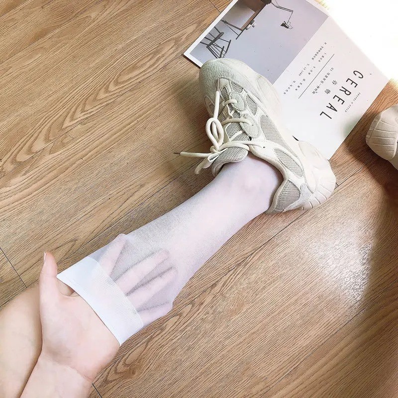Sheer Knee High Nylon Socks Silky Soft Stockings Control Top Women