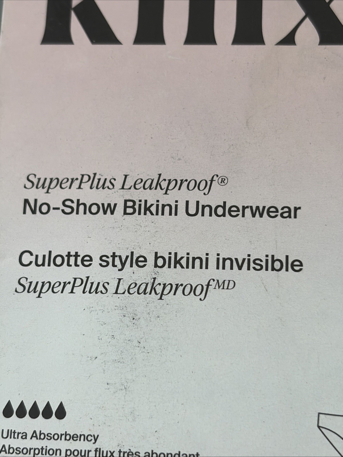 KNIX Super Plus Leakproof No-Show Bikini Panty Underwear Size XXL