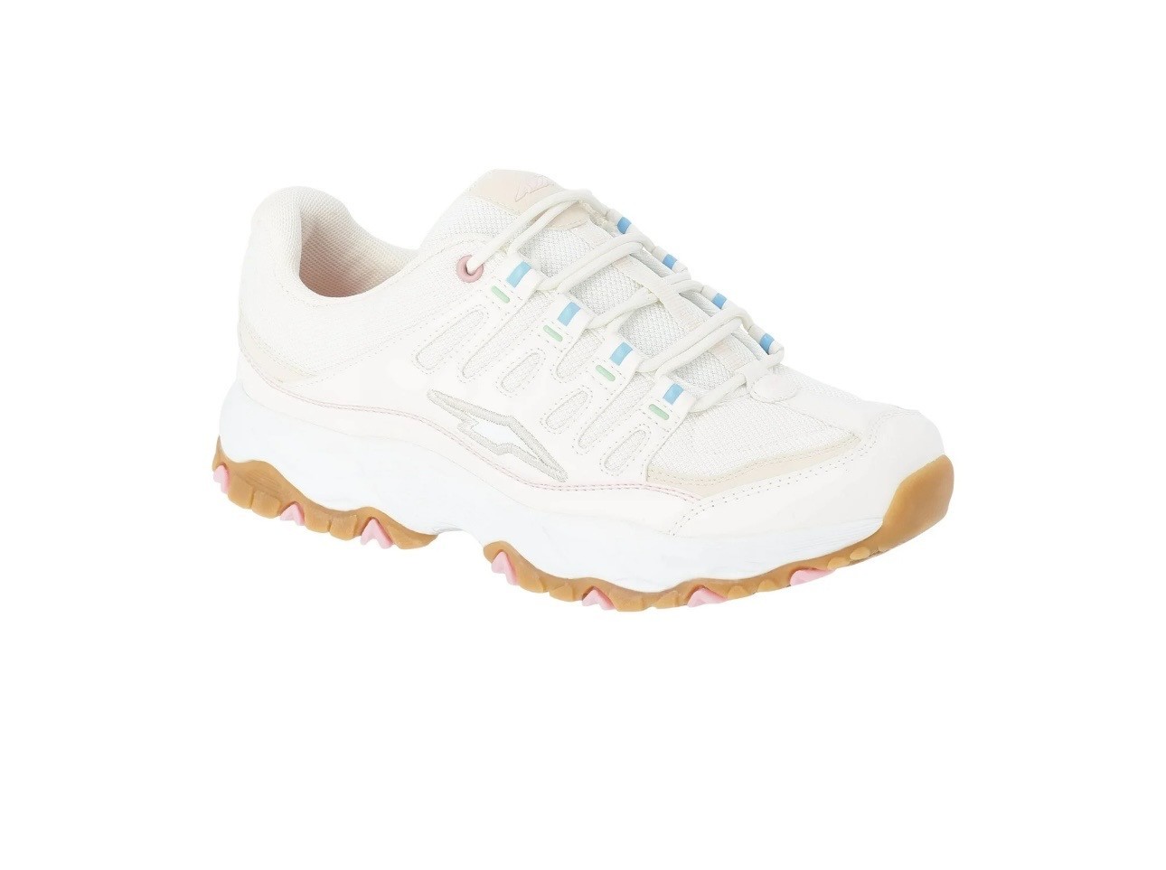 Avia Women’s Elevate Athletic Walking Shoes White/Gum Multi Pastel Memory Foam L