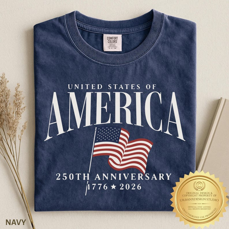 America 250th Anniversary TShirt Semiquincentennial Patriotic Vintage GraphicTee