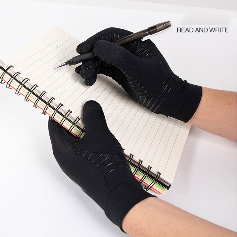 Copper Compression Gloves GYM Arthritis Carpal Tunnel Hand Support Pain Relief *