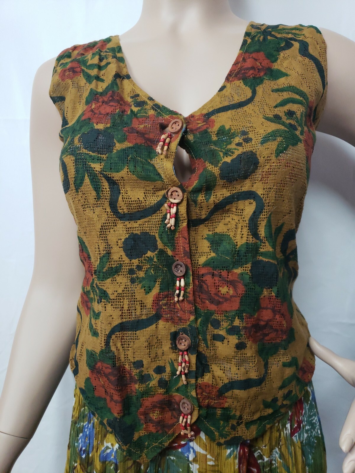 Regardel Carol XXX VINTAGE SIZE M Floral Modest Secretary Women’s Midi Dress # C
