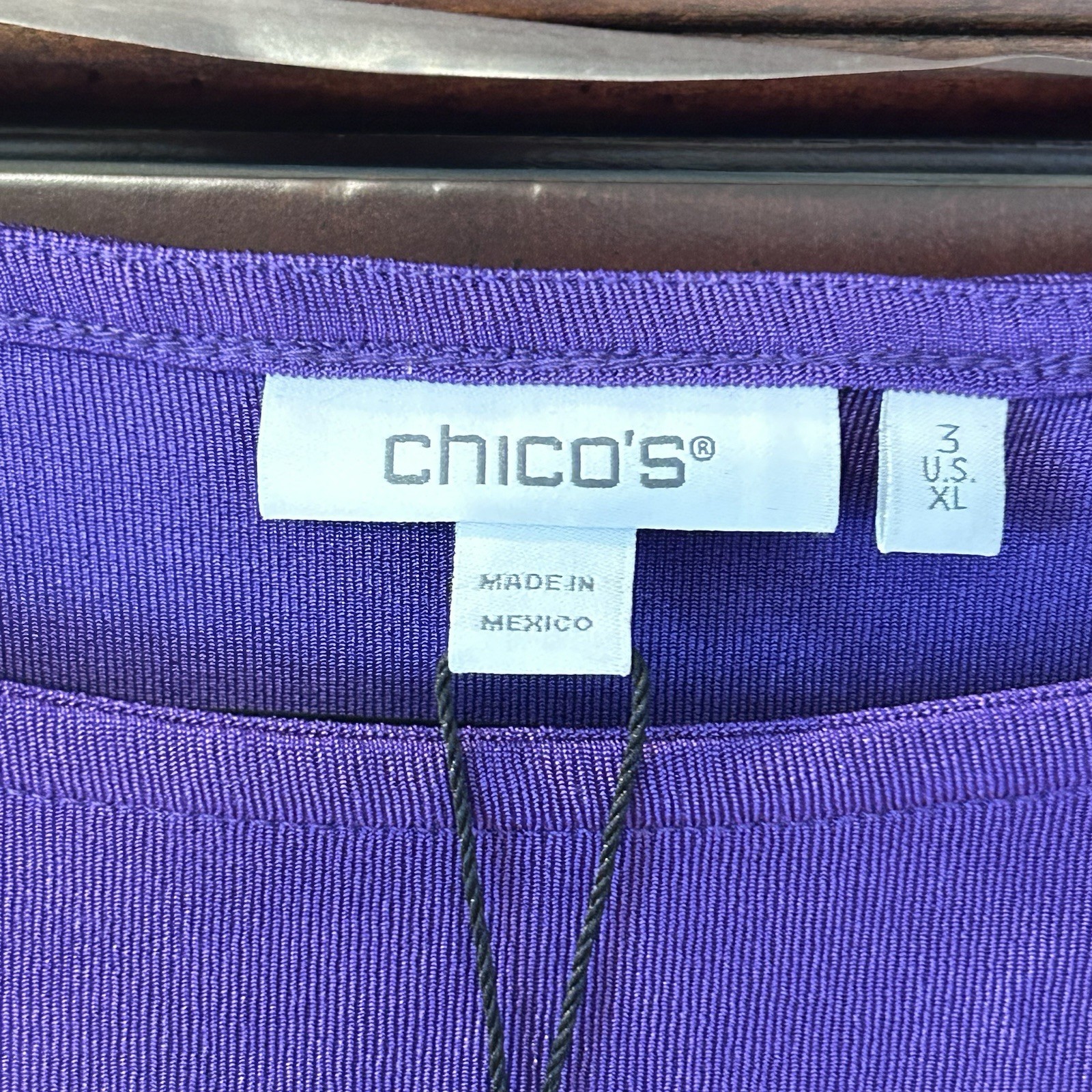 Chico’s TRAVELERS SIDE SLIT TANK Size 3 XL 16 18 Purple Midnight Orchid NWT $50