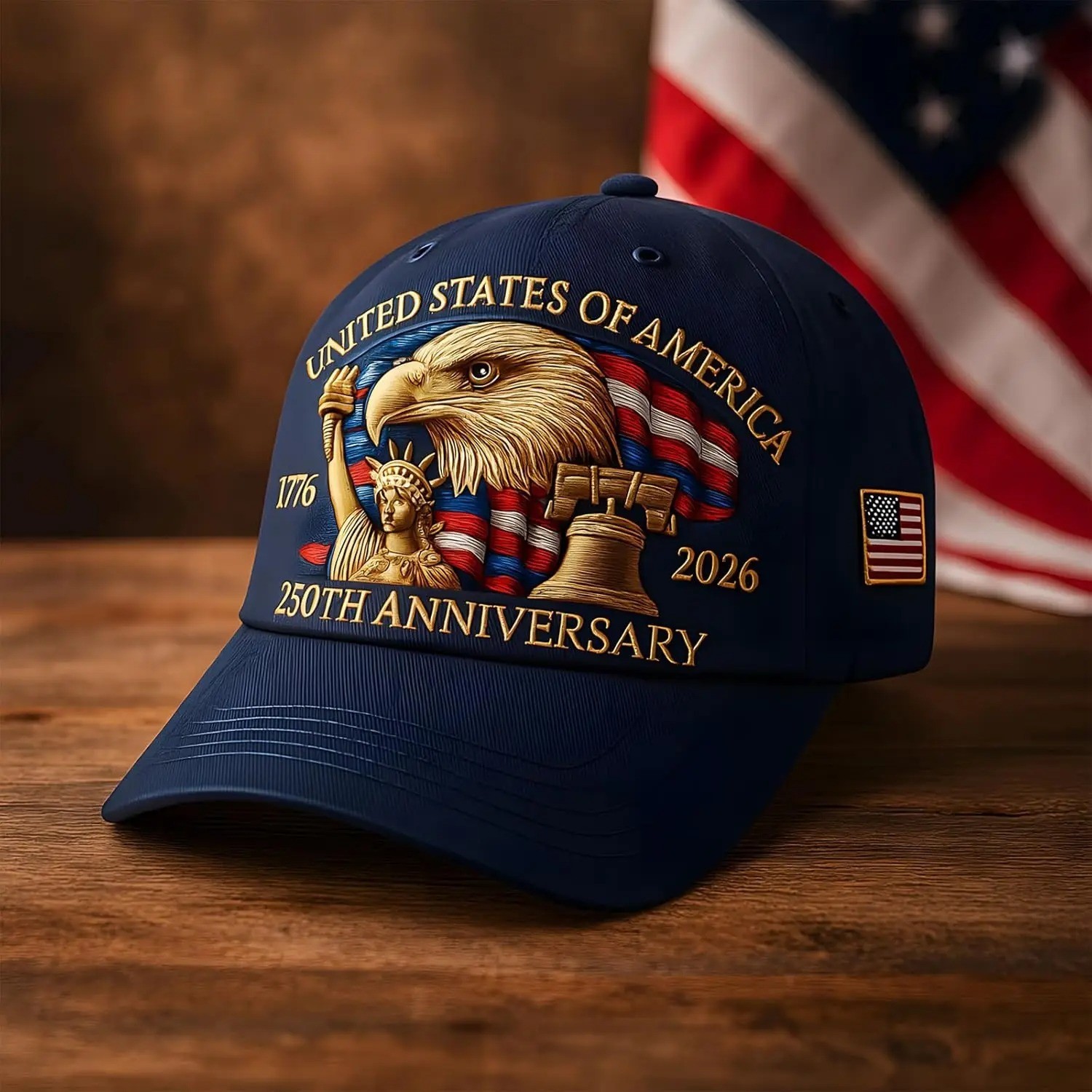 Baseball Cap United States 250th Anniversary Hat Suitable for Multiple Occasion