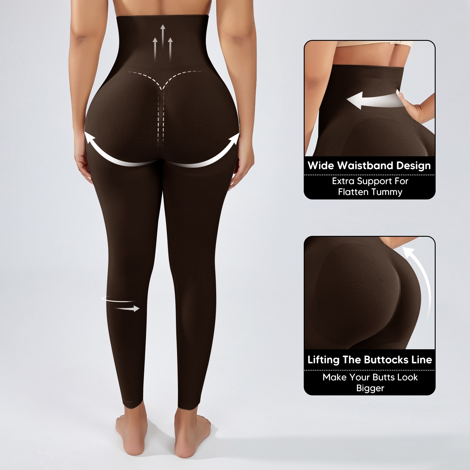 Slimming Anti Cellulite Compression Leggings High Waisted Tummy Control Pants