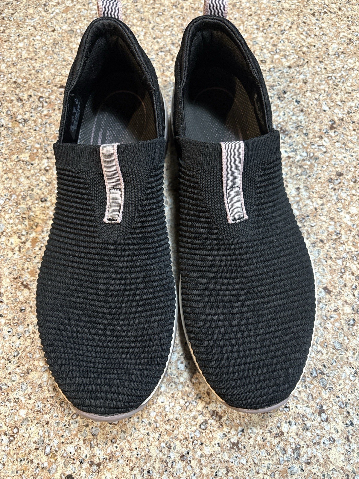 Ryka Echo Knit Women’s Slip-On Athletic Sneaker Low Top Fabric Black – Sz 10