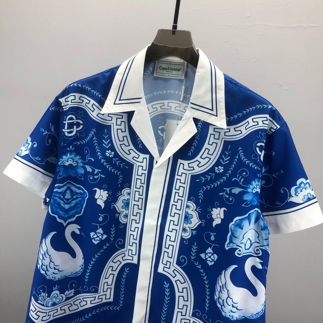 Casablanca high-end vacation shirt shorts, Hawaii beach vacation set